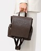 plecaki Back up bag - skórzany plecak damski - czekolada 6