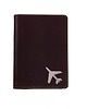 pokrowce i etui - różne Etui na paszport, ciemny brąz, srebrny samolot 1