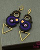 kolczyki soutache Czarno fioletowe kolczyki sutasz 1