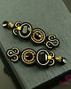 kolczyki soutache Czarno złote kolczyki sutasz 1