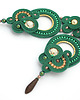 kolczyki soutache Szmaragdowe eleganckie kolczyk 2
