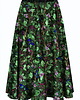 spódnice midi SPÓDNICA 2w1 z gumką, autorski wzór botaniczny maliny i ważki (100% wiskoza) 4