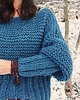 swetry damskie  Niebieski sweter handmade moher z wełną 5