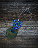 wisiory Peacock eye- wisior soutache z piórami 1