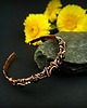 bransoletki wire wrapping Miedziana bransoleta cuff z turmalinem i onyksem 8