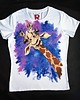 t-shirt damskie Ręcznie malowana damska koszulka Żyrafa 1