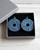 kolczyki - inne Granatowe kolczyki koła 2