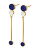 kolczyki pozłacane Kolczyki długie/DROPS/złocone/lapis 1