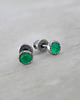kolczyki srebrne Kolczyki z zielonym agatem, srebro 2