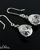 kolczyki wire wrapping Szklane w siateczce - kolczyki (lub klipsy) 1