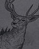 t-shirt damskie Koszulka damska JELEŃ SZLACHETNY ciemnoszara 1