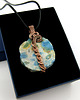 wisiory Koral fossil wisiorek wire wrapping 1