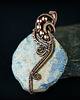 wisiory Koral fossil wisiorek wire wrapping 4