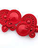 kolczyki soutache Czerwone małe kolczyki soutache 4