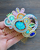 spinki i klamry do włosów Secret Garden- grzebyk do włosów soutache 3