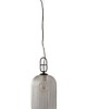 lampy wiszące Lampa szklana prążkowana szara 1