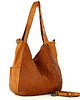 torby na ramię Torba damska shopper ze skóry plecionej - MARCO MAZZINI brąz camel 4