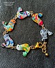 bransoletki - inne Urocza bransoletka boho z cudnymi kolorowymi emaliowanymi ptaszkami handmade 3