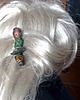 spinki i klamry do włosów Spinka do włosów z bursztynami i howlitem na klipsie unikalny prezent handmade 1