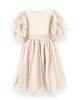 sukienki dla dziewczynki Sukienka tiulowa Diana jasny beż 1