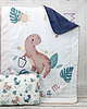 kocyki, kołderki, pościel dla dzieci Kocyk Panelowy 75x100 Dino Dream biel 4