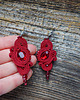 kolczyki soutache Bordowe i eleganckie - kolczyki soutache 2