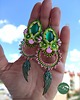 kolczyki soutache Zielone Anioły kolczyki sutasz 1