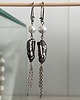 kolczyki srebrne Kolczyki srebrne z perłami - długie wiszace -  VINTAGE 2