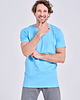 t-shirty męskie Koszulka męska błękitna - t-shirt odCZAPY 1