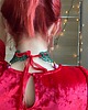 chokery Świąteczny zielony koronkowy choker w stylu Stranger Things 4