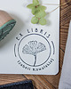 stemple Drewniany stempel ekslibris, ginko biloba 1