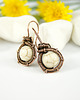 kolczyki wire wrapping Kolczyki z howlitem 6