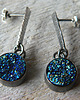 kolczyki wire wrapping -agat druzy- 4