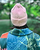 czapki damskie Bawełniana czapka beanie logo ekoskórka "Jasny różowy" 3