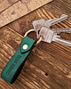 breloki ZIELONY BRELOCZEK DO KLUCZY SKÓRZANY VINTAGE PAOLO PERUZZI T-87-HGR 1
