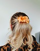 spinki i klamry do włosów Scrunchie spinka klamra jedwabna słodka morelka 1