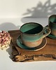 filiżanki Kubek ceramiczny  Duża filiżanka ze spodkiem i łyżeczką 2