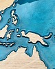 Ozdoby na ścianę DREWNIANA MAPA ŚWIATA z żywicy epoksydowej, 60x37 6