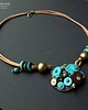 wisiory Turkusowy naszyjnik w stylu boho unikat ręcznie robiony niebanalny PREZENT 8