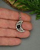 wisiory Wisiorek księżyc obsydian złocisty wire wrapping 2