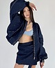 spódnice mini Mini spódnica kopertowa dark denim 3