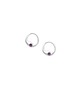 kolczyki srebrne SMOOTH  GEMstone  circle/ silver earrings 1