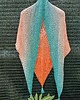 szale damskie Pastelowa Chusta Melon Ombre z chwostami 6