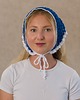 apaszki Szydełkowa chustka bandana bawełna organiczna z falbanką letnia niebieska 1