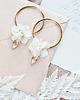 Biżuteria ślubna Kolczyki koła ślubne z kwiatami SILKY - koła 4cm 5