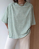 t-shirt damskie T-shirt Chillout green stripes bawełna 3