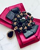 broszki Brosza z czarnymi kryształami w stylu glamour 5