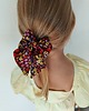dziewczynka - inne Gumka jedwabna z kokardą MINI scrunchie secret flowers 1
