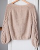 kardigany damskie Sweter z warkoczami, kardigan rozpinany, sweter z guzikami, beżowy sweter 7