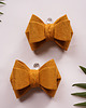 klipsy do butów Klipsy do butów Coquet - Kokardy 3D / Mustard 1